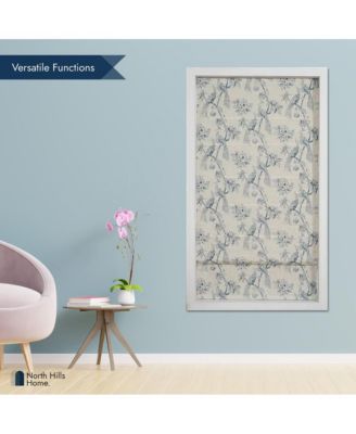 Peacock 100% Blackout Dual Layered Pull-Down Roman Shade for Windows