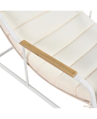 Outdoor Chaise Lounge Chairs Set of 3 with Acacia Side Table
