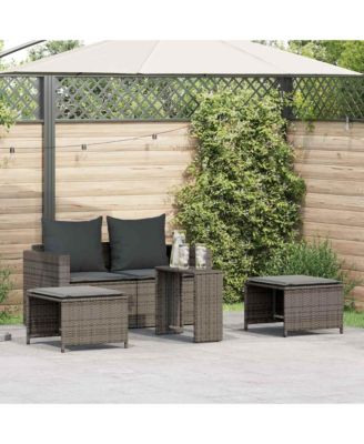 Garden Sofa Set Grey, Dark Grey