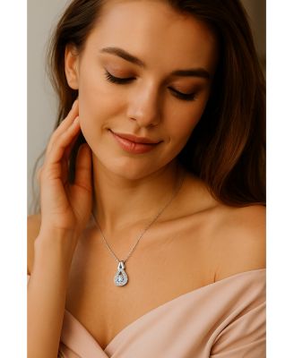 Crystal Infinity Pendant Necklace for Women