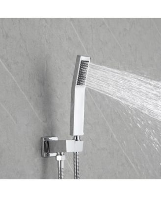 Wall Mounted Shower System Combo with Hand Shower and Tub Spout