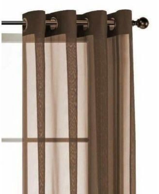 Basic Home Grommet Top Sheer Single Window Curtain - 52 in. W x 90 in. L