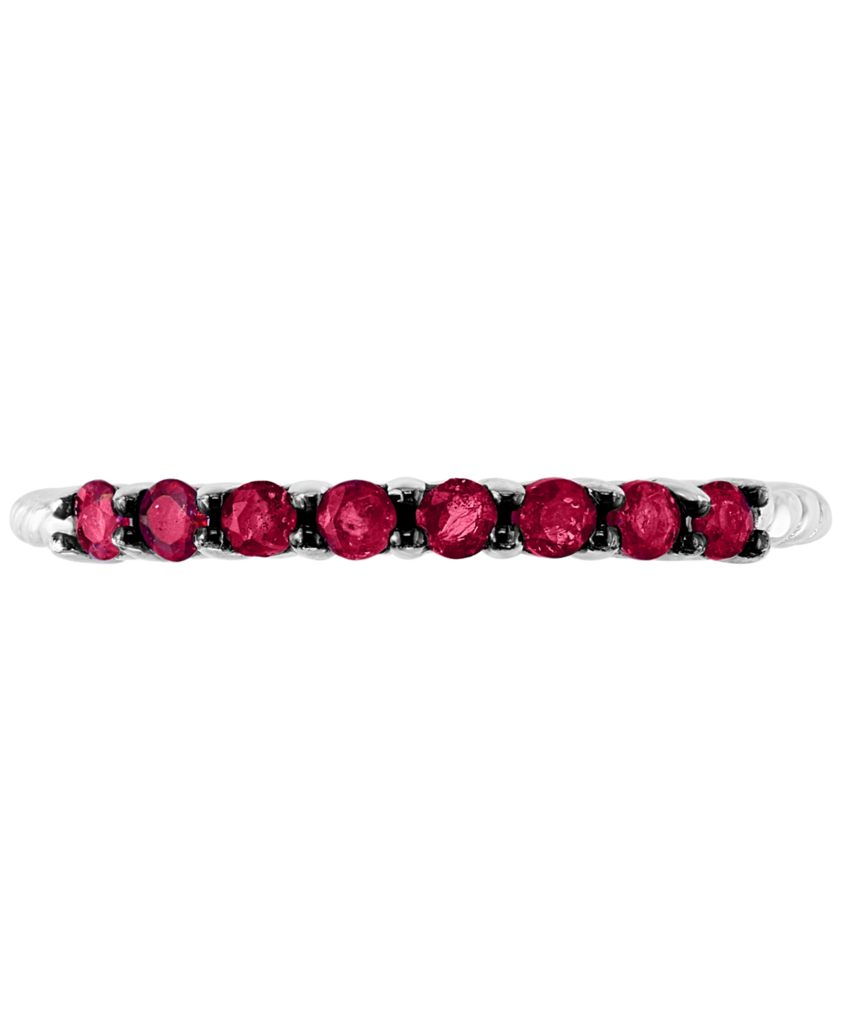 Lali Jewels Ruby Ring (0.36 Ct. T.w.) In 14k White Gold In Red