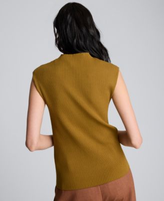 Women's Large Chevron Stitch Tank Sweater