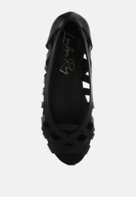 Womens Moira Woven Peep Toe Flats