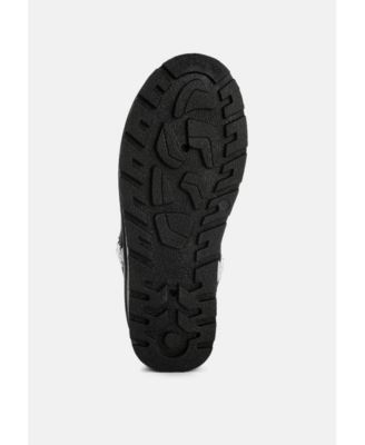 Womens Rochas Scalloped Detail Snow Boots