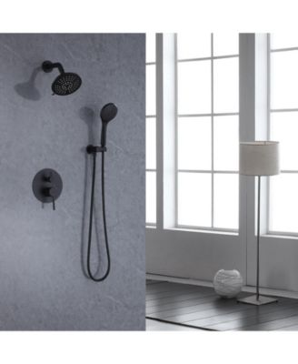 Single-Handle 2-Spray Round High Pressure with Valve Shower Faucet
