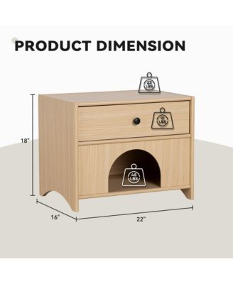 Storage Cabinet with Drawer Pet-Friendly Storage Side Table with Storage for Living Room Bedroom