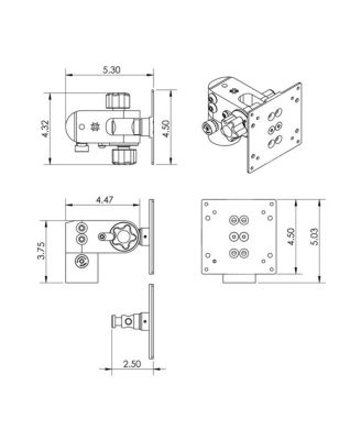 Pro Monitor Mount with Vesa Plate and Hardware, Mounts on 5/8" Baby Pin