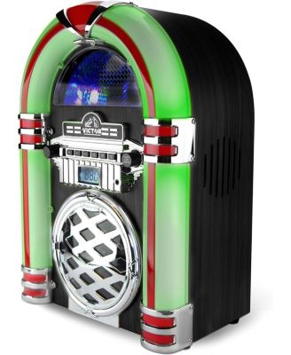 BROADWAY Desktop Bluetooth LED Jukebox Speaker with CD Player and FM Radio