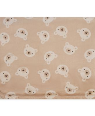 Baby Boys' and Girls' Bear Graphic Plush Blanket