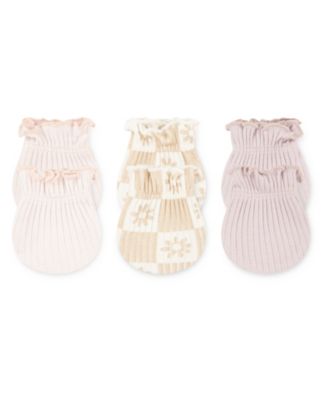 Baby Girls' Warmth Mittens, 3-Pack Set