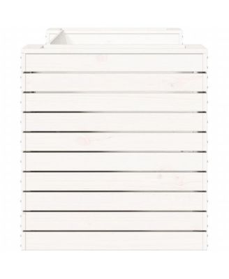 Planter Bench White Solid pine wood Medium Planters