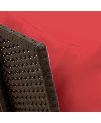 Patio Sofa Brown and Red