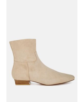 Rag and Co Womens Hakra Flared Heel Suede Boots