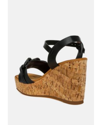Womens Emelda Chain Link Detail Wedge Sandals