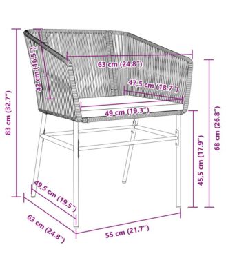 Garden Chair Black PE rattan Standard UV-resistant materials