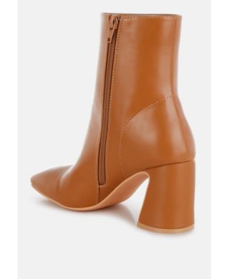 Womens Bruna Square Toe Ankle Boots