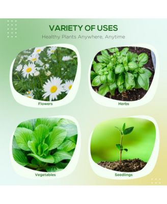 Outsunny Elevated Planter Box with Rattan Look