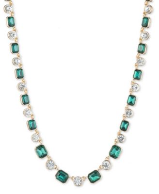 Anne Klein - Gold Tone 16" + 3" Extender Crystal Siam Necklace
