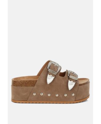 Women's Zaphod Faux Leather Flatform Slip Ons