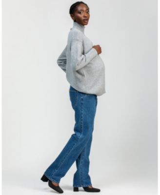 Maternity Relaxed Turtleneck Regina Sweater with Long Sleeves