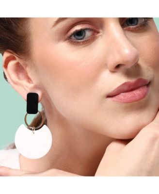 Women's Block Drop Earrings