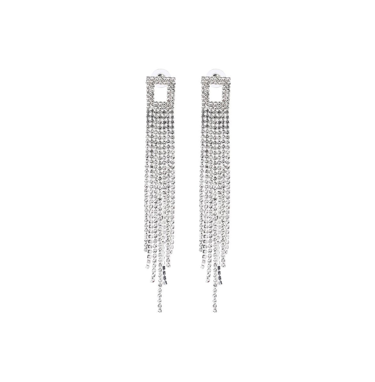 Sohi Women's The Camille Drop Earrings In Silver