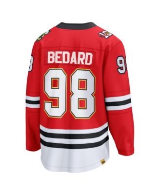 Men's Connor Bedard Red Chicago Blackhawks Centennial Breakaway Jersey