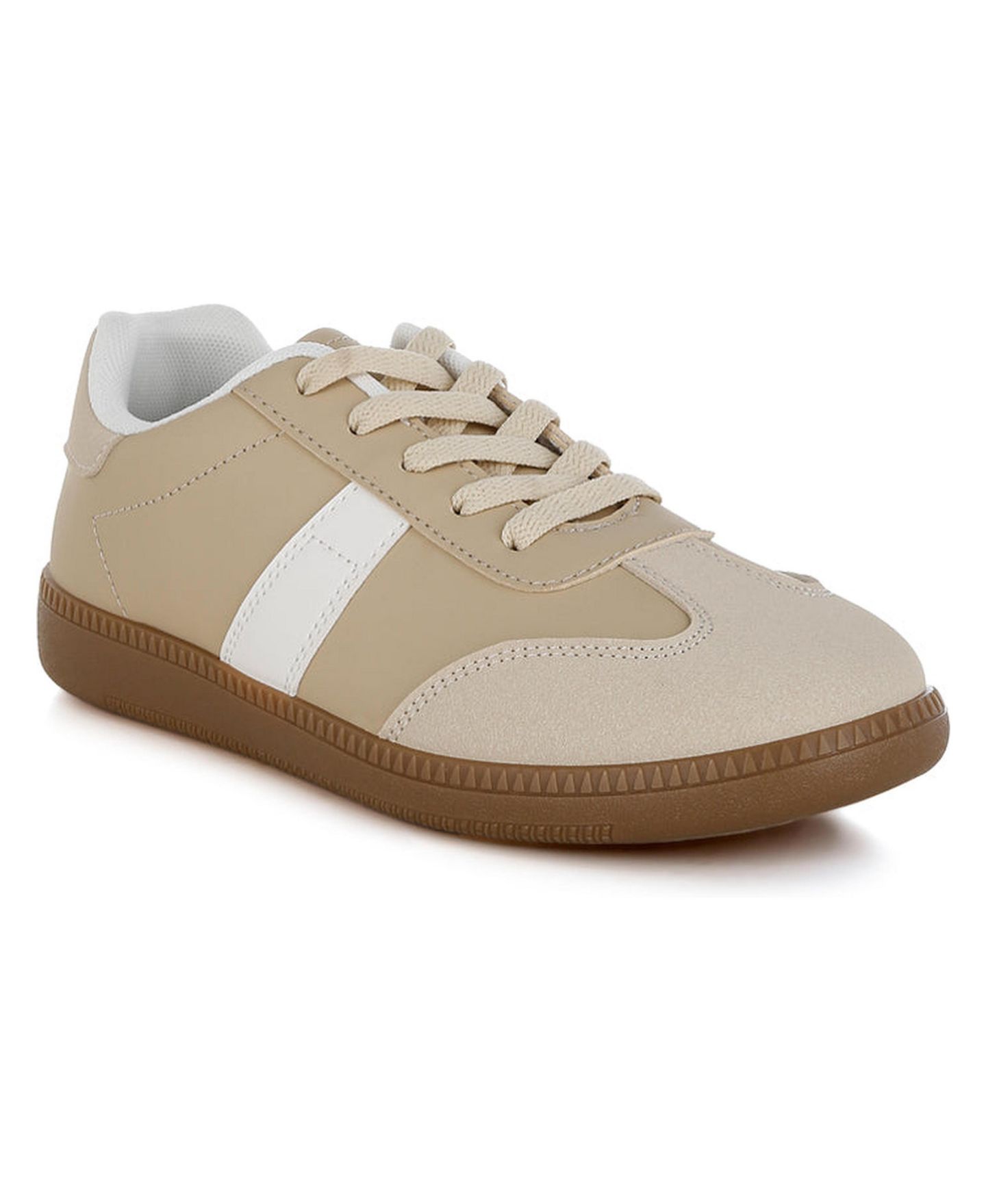 Женские кроссовки London Rag Crossover Classic Lace-Up Flatform, цвет: Бежевая искусственная кожа — фото 2