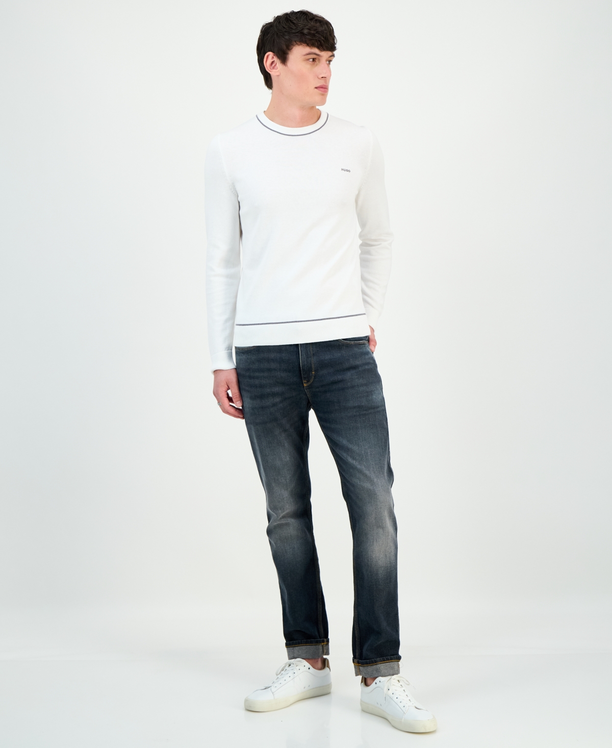 Hugo Boss Men's San Cassius Long Sleeve Crewneck Sweater