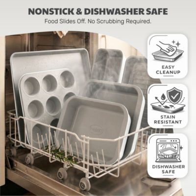 6-Piece Nonstick Stackable Nesting Bakeware Set