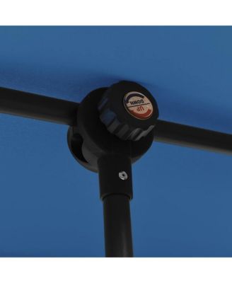 Garden Parasol Azure Blue Aluminium, Polyester 6.6 x 4.9 feet