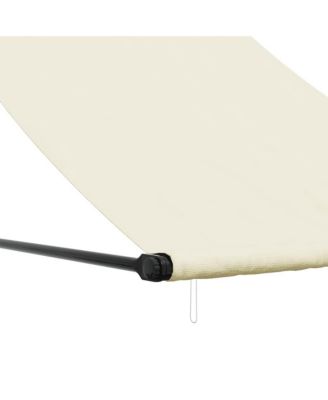 Retractable Awning Cream Polyester fabric with PA coating, Steel
