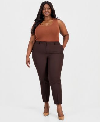Tahari ASL - Plus Size Mid-Rise Ankle Pants