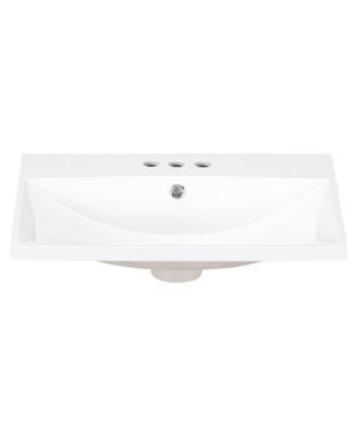 Bathroom Vanity Top Only White Basin Faucet Available Ceramic