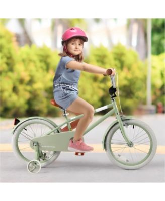 Kids Bike with Adjustable Handlebar and Saddle Green-18 Inches