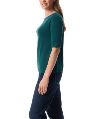 Women's Alanis Boat Neck Elbow-Sleeve T-Shirt