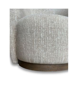 2 Pc. Polyester Shelter Arm Swivel Accent Chair - Sand Dollar