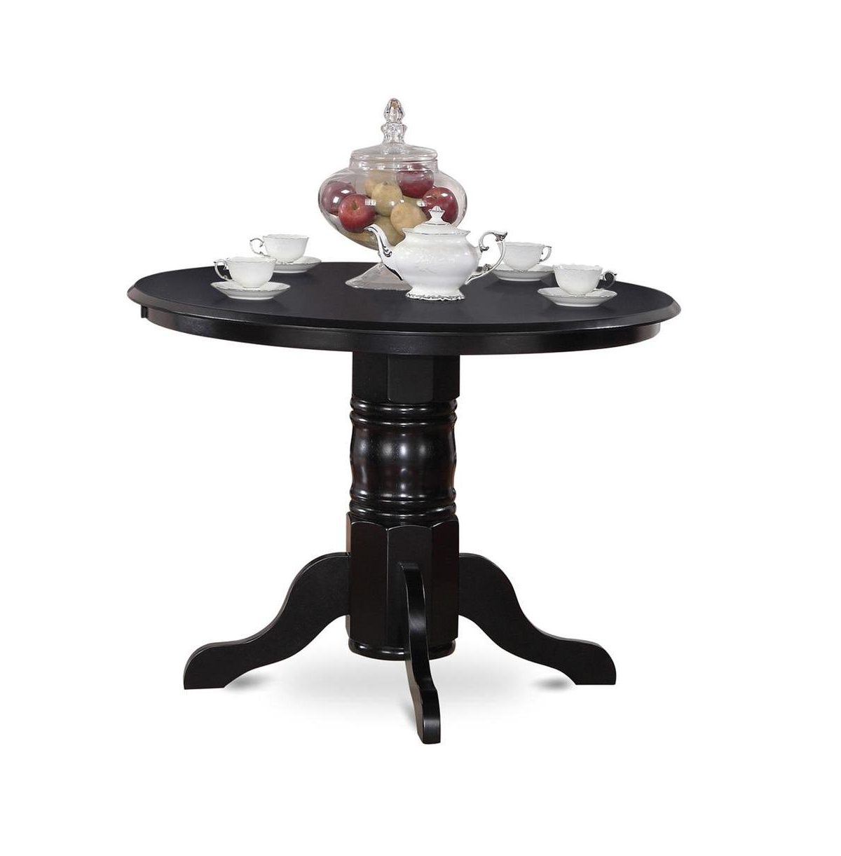 East West Furniture Dining Room Set Black, SHBA3-blk-05
