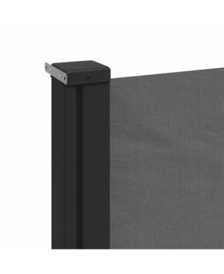 Retractable Side Awning Anthracite Polyester with PU coating