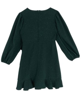 Girls' 7-16 Ruffle Detail Wrap Dress