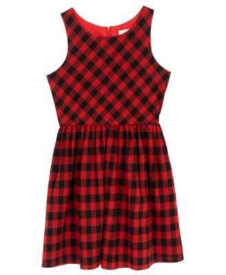 Girls' 7-16 Plaid Coat and Dress, 2-Piece Set