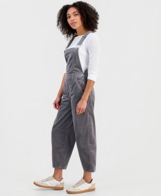 Women's Corduroy Barrel-Leg Overalls, Macy's Exclusive