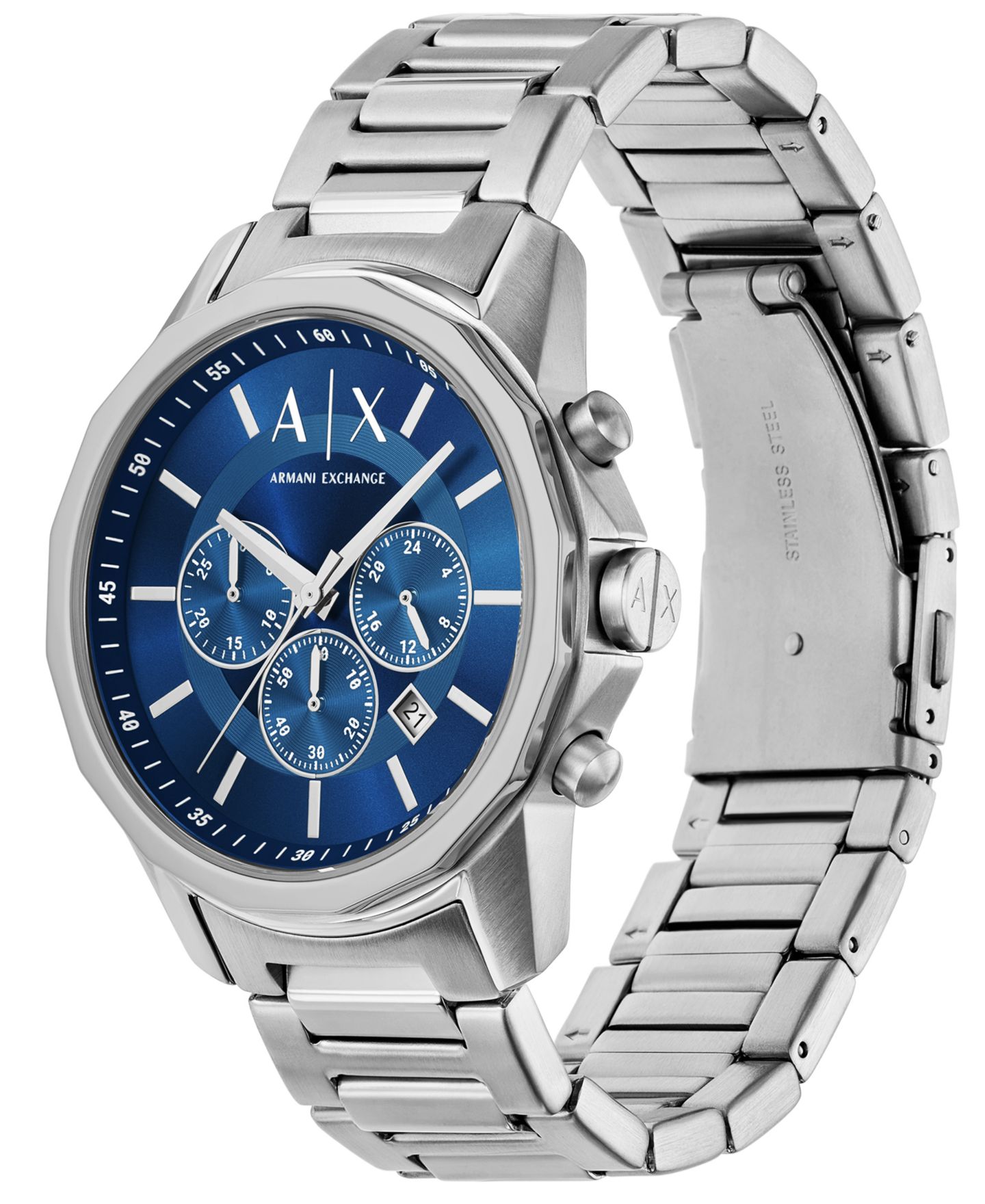 Мужской подарочный набор A|X Armani Exchange с хронографом из нержавеющей стали, 44 мм — фото 4