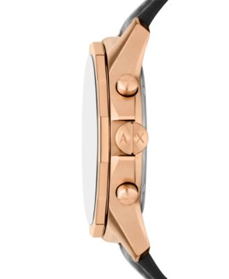 Armani Exchange Men's Chronograph Black Rubber Watch, 44mm