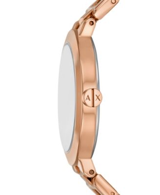 Armani Exchange Women's Two-Hand Rose Gold-Tone Stainless Steel Gift Set, 36mm