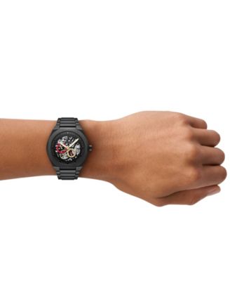 Armani Exchange Men's Sync Automatic Black Stainless Steel Watch, 44mm