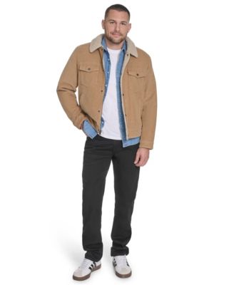 Men's Corduroy Trucker with Sherpa Collar Jacket