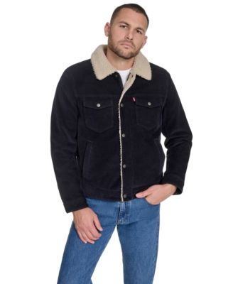 Men's Corduroy Trucker with Sherpa Collar Jacket